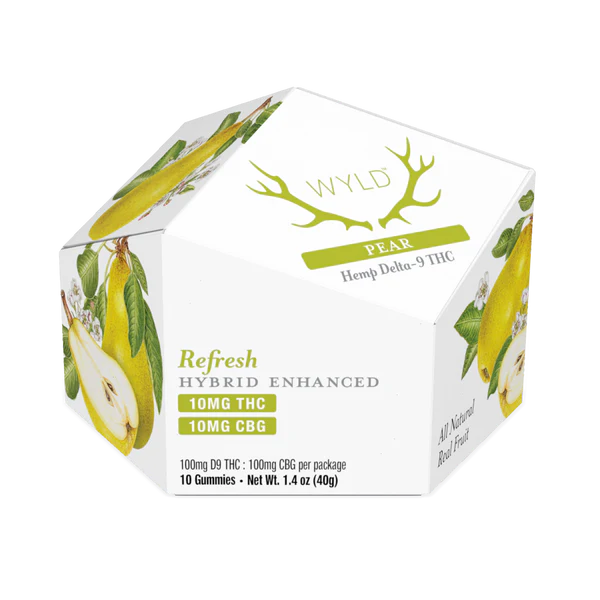 Wyld Hemp THC + CBG Hybrid Pear Gummies