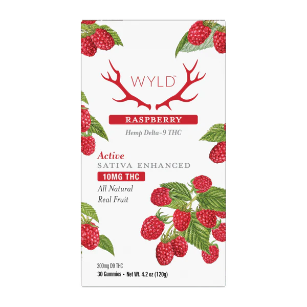 Wyld Hemp Delta 9 THC Sativa Raspberry Gummies