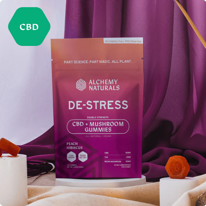 Alchemy Naturals Stress Gummies CBD + Reishi Mushroom