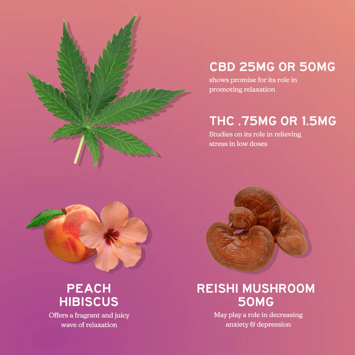 Alchemy Naturals Stress Gummies CBD + Reishi Mushroom
