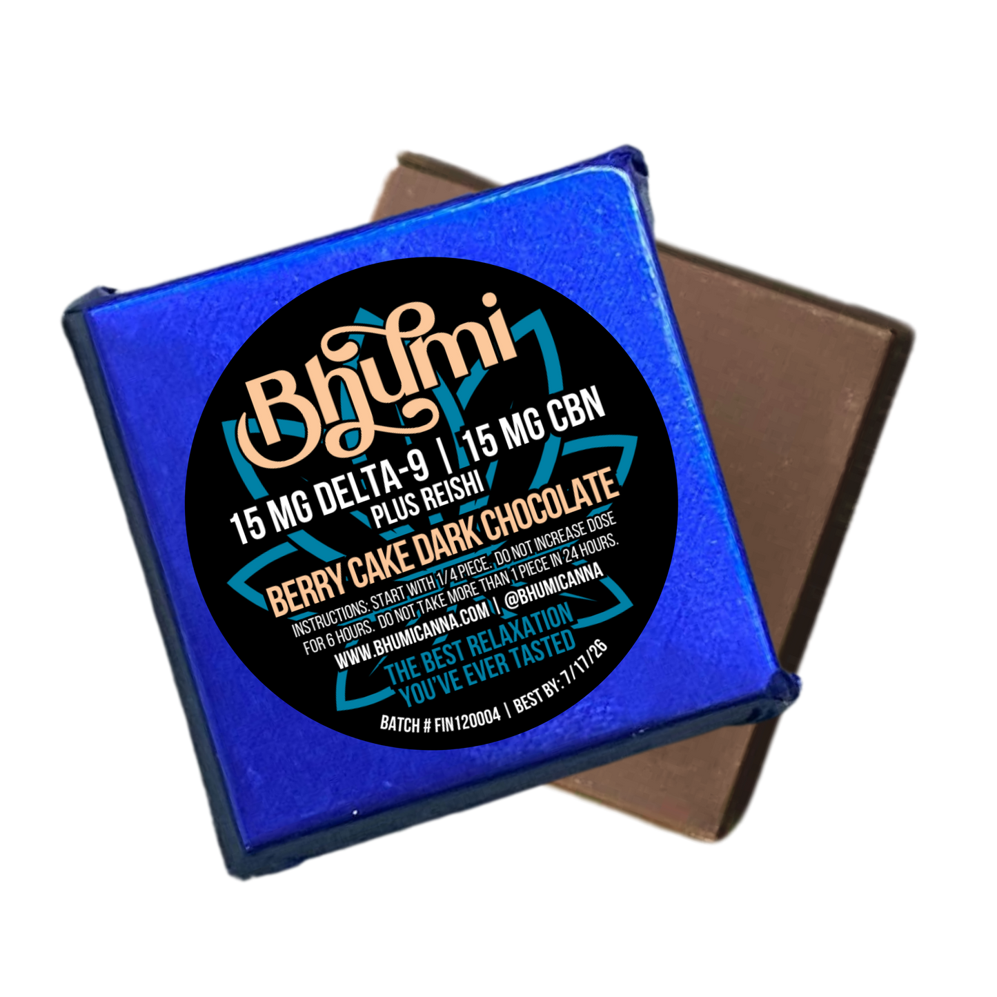 Bhumi Delta 9 THC + CBN Berry Cake Dark Chocolate