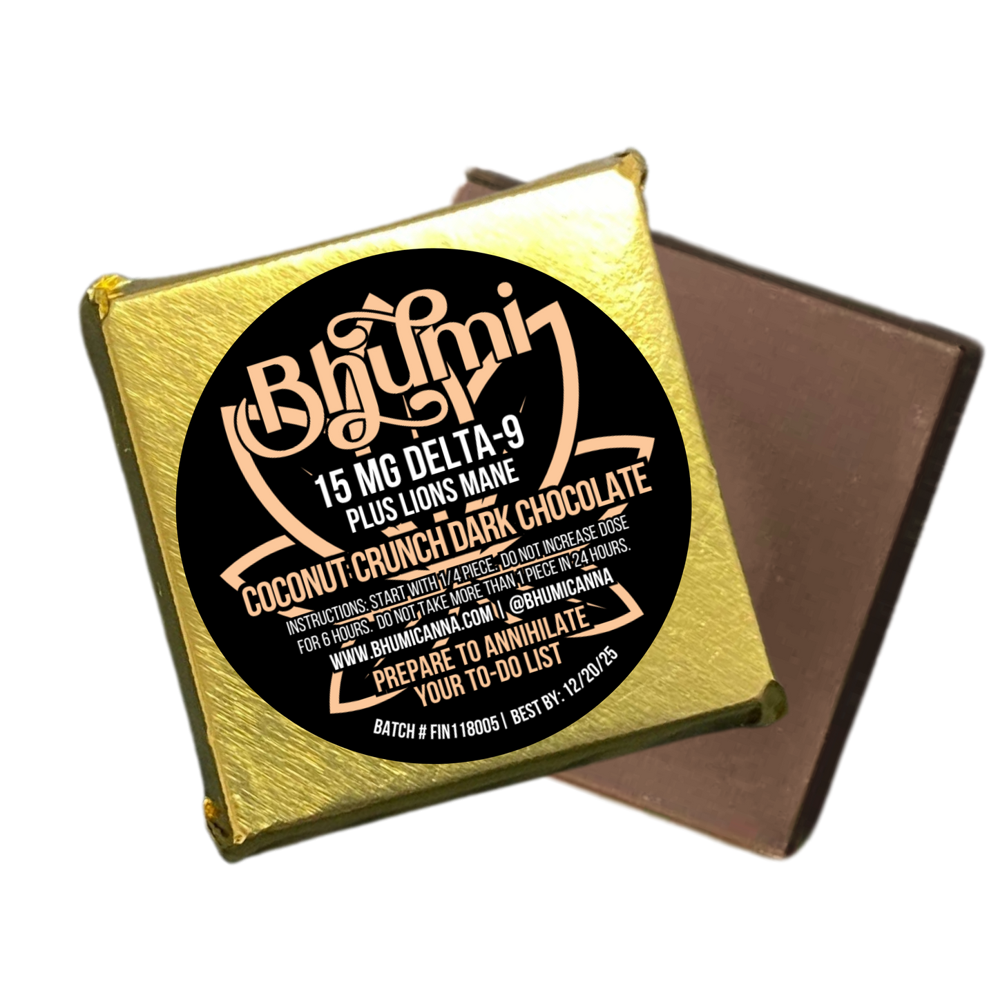 Bhumi Delta 9 THC Coconut Crunch Dark Chocolate
