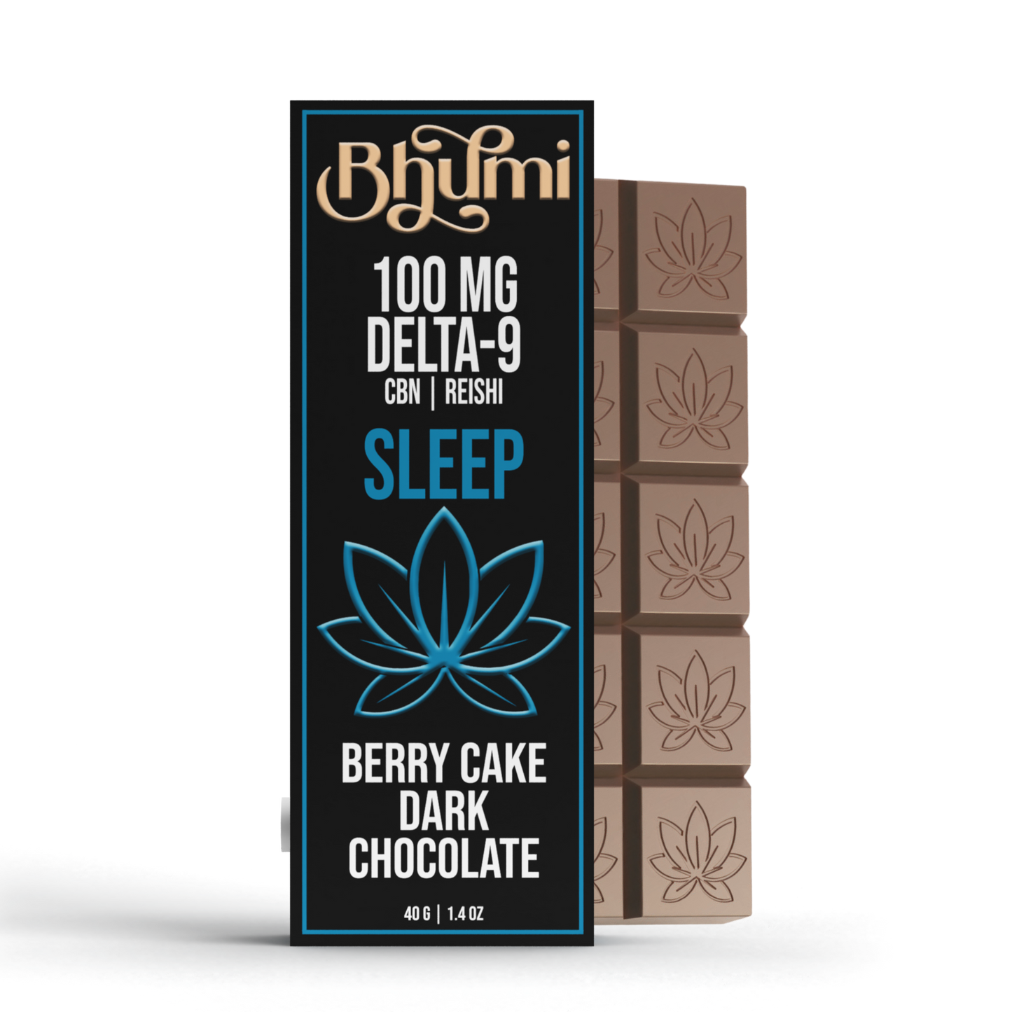 Bhumi Delta 9 THC + CBN Berry Cake Dark Chocolate