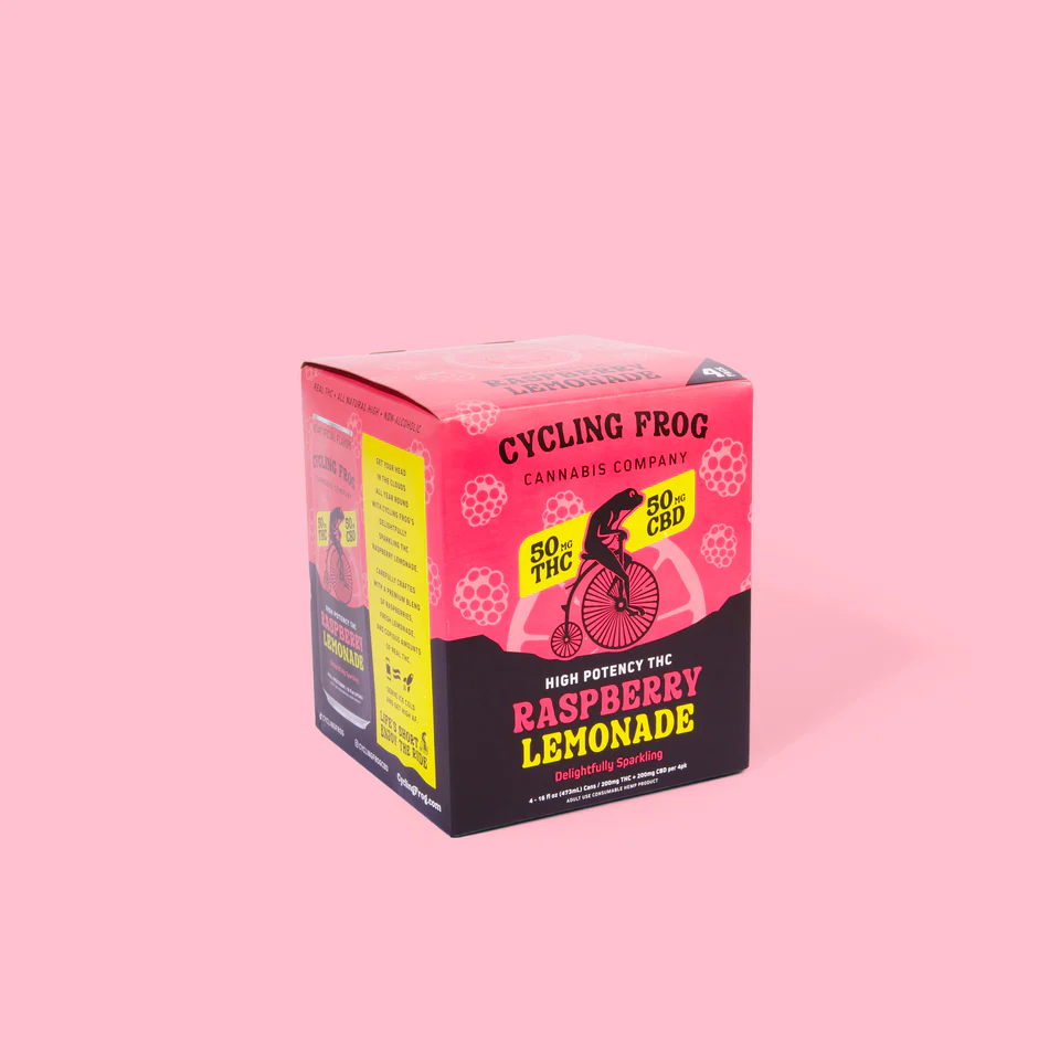Cycling Frog 50mg THC + 50mg CBD Raspberry Lemonade