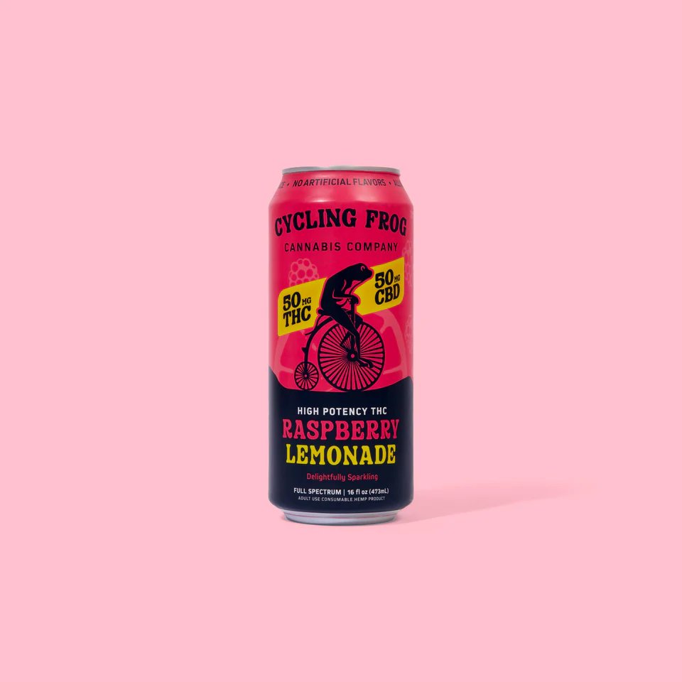 Cycling Frog 50mg THC + 50mg CBD Raspberry Lemonade