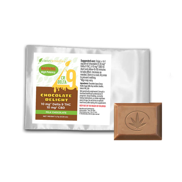 Clean Remedies Delta 9 THC + CBD Chocolate Delight