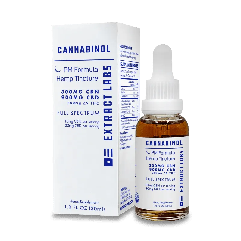 Extract Labs Full Spectrum CBD + CBN PM Formula Tincture