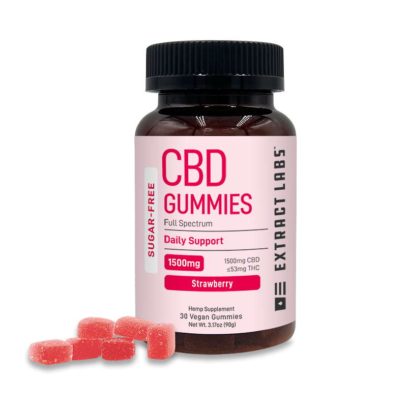 Extract Labs Sugar Free CBD Daily Support Gummies