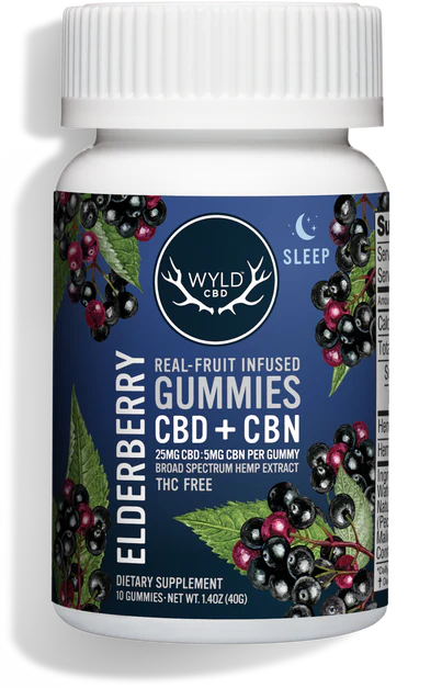 Wyld CBD + CBN Broad Spectrum Elderberry Gummies