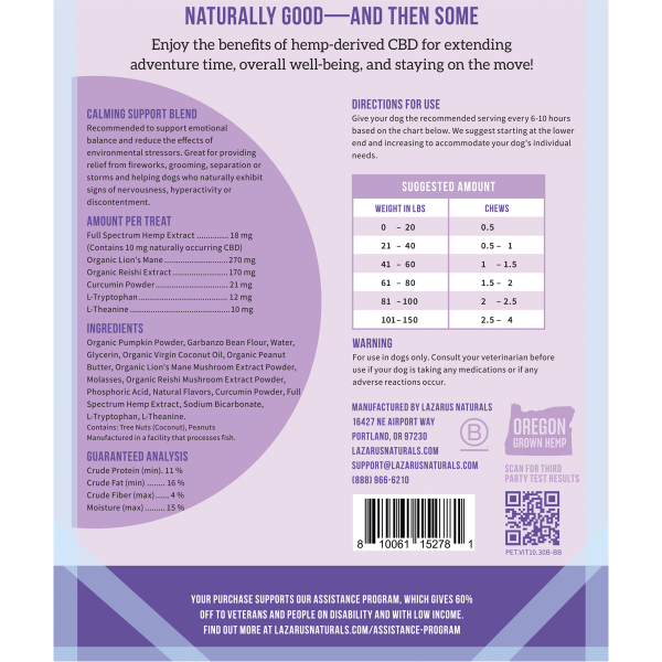 Lazarus Naturals CBD Dog Chews