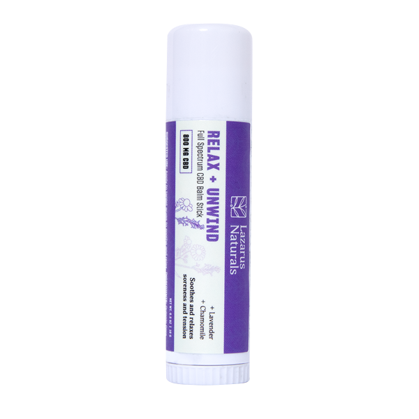 Lazarus Naturals Relax and Unwind CBD Balm Stick