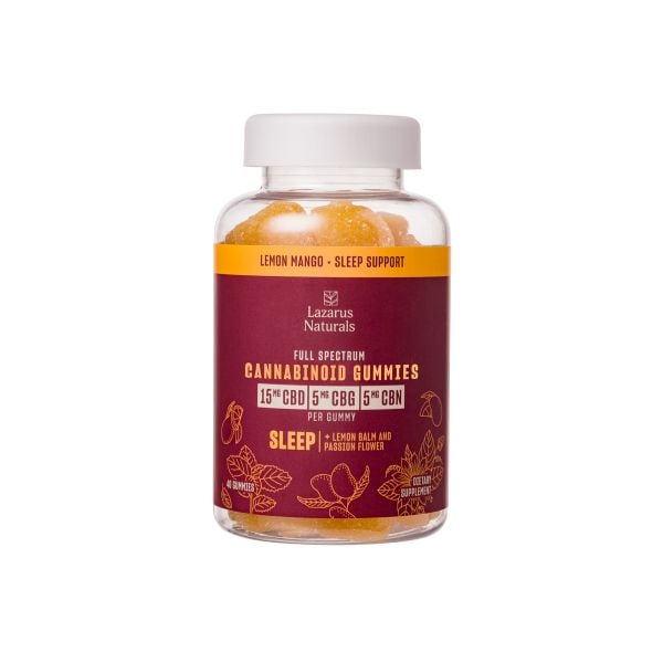 Lazarus Naturals CBD Lemon Mango Sleep Gummies