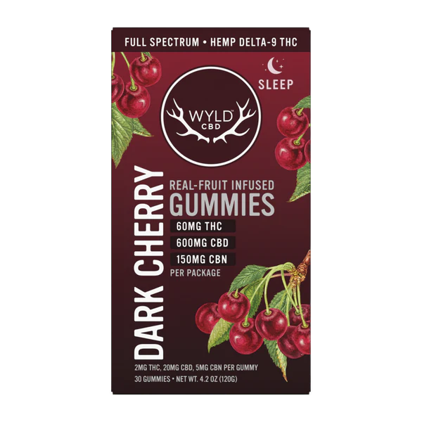 Wyld Hemp Low Dose Dark Cherry Rest Gummies