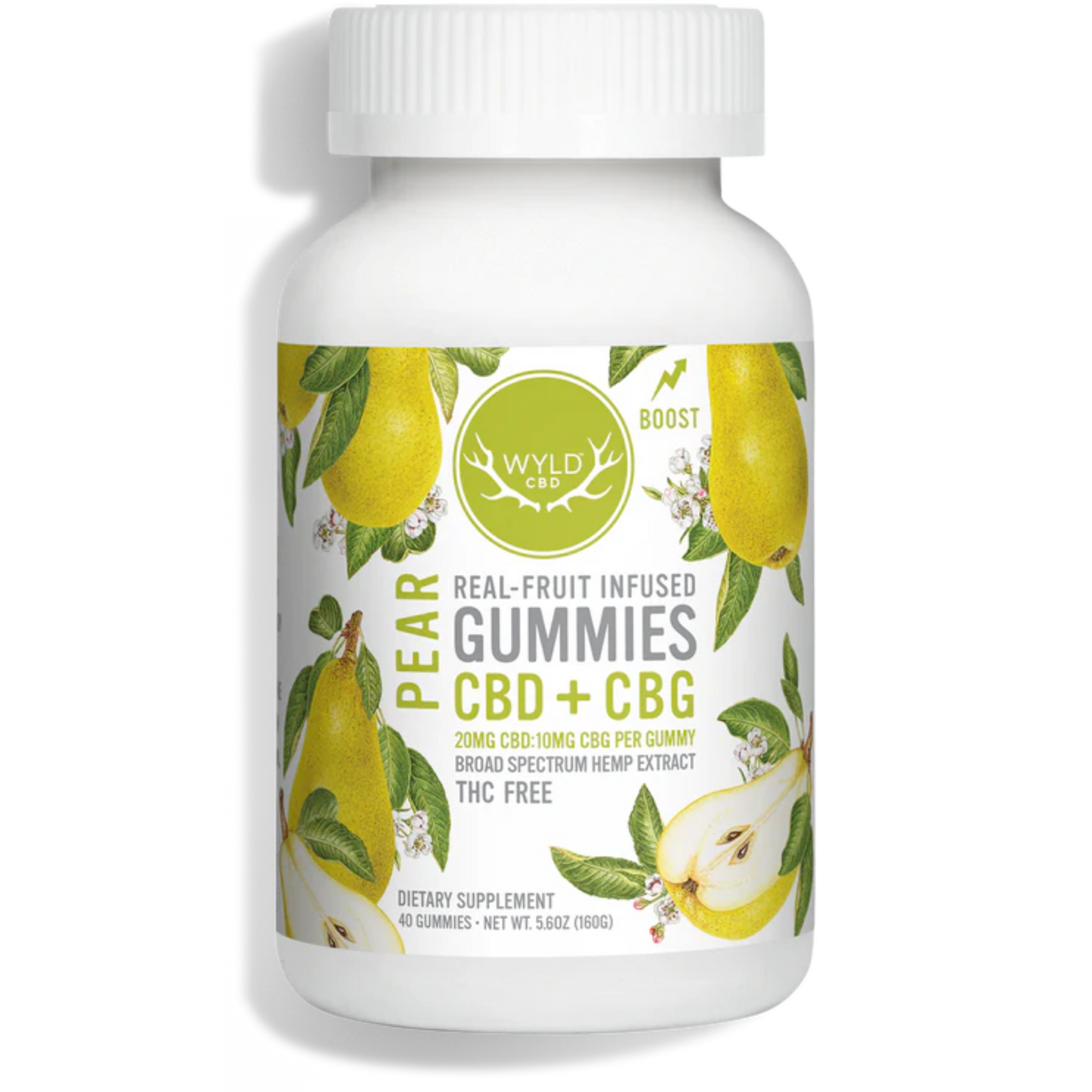 Wyld CBD + CBG Broad Spectrum Pear Gummies