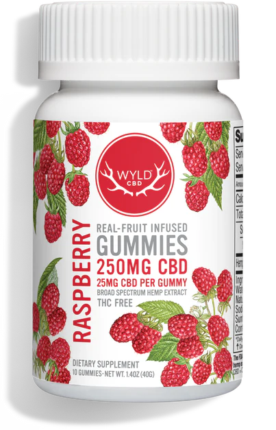 Wyld CBD Broad Spectrum Raspberry Gummies