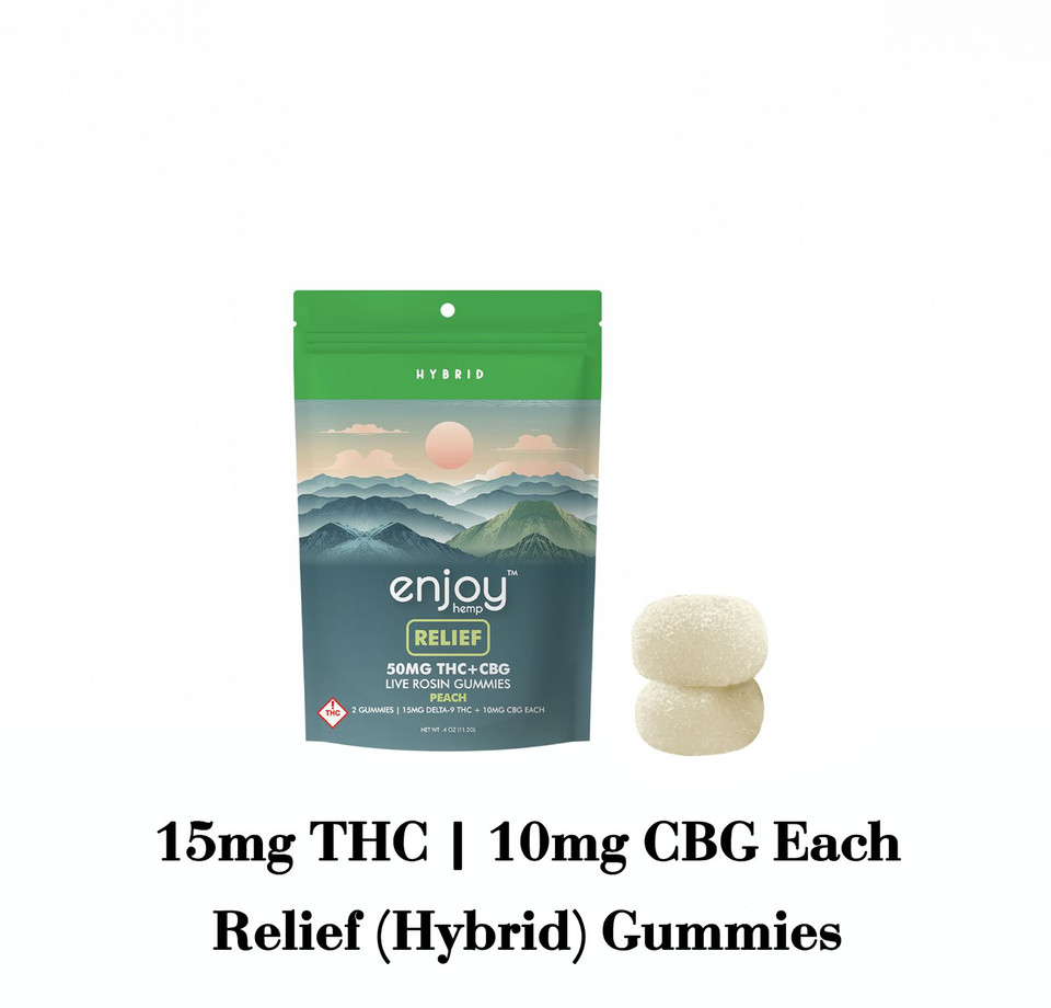 Enjoy Hemp 15mg Delta 9 + CBG Relief Gummies