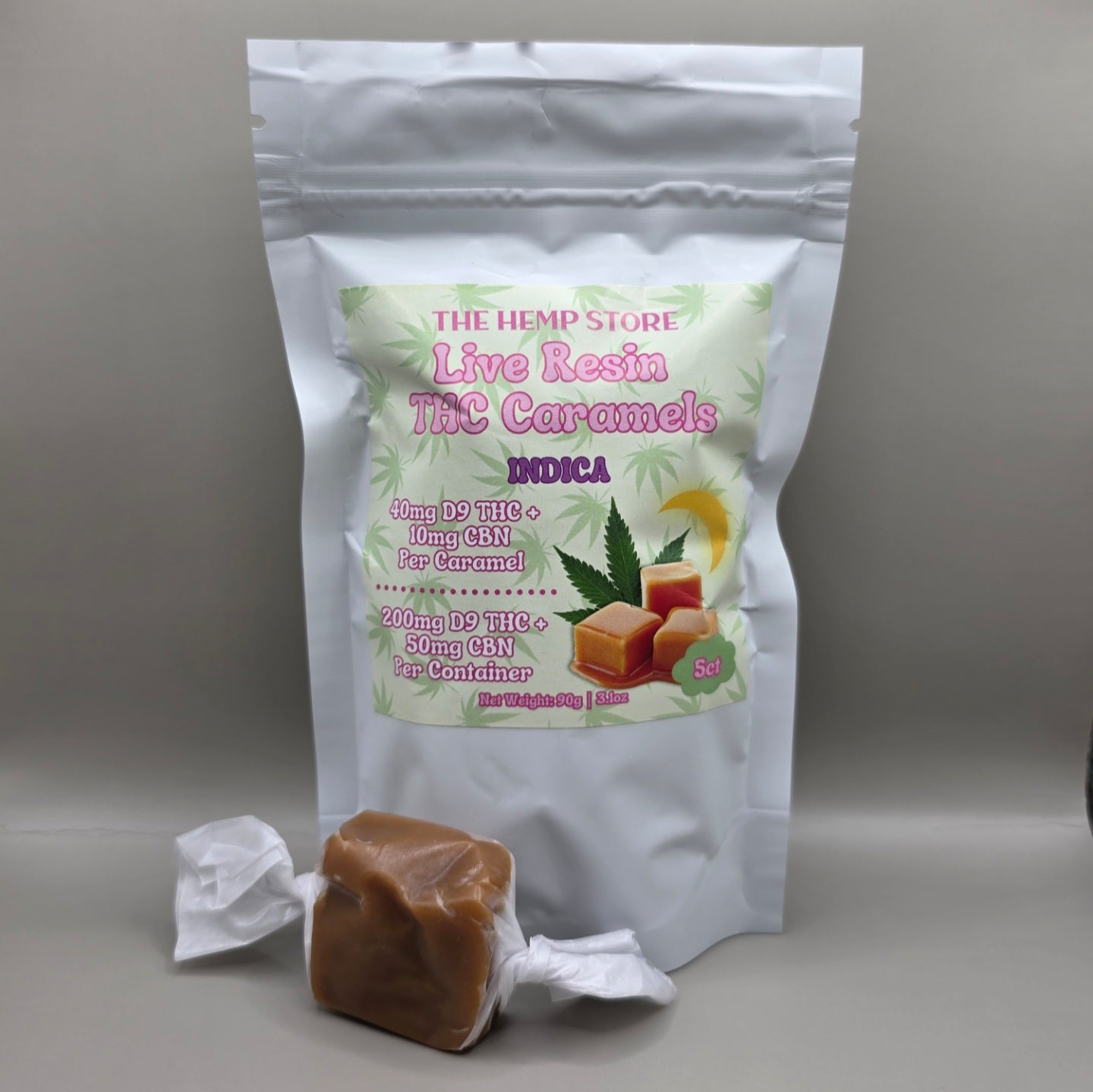 The Hemp Store 40mg Live Resin Delta 9 THC + CBN Knockout Caramels