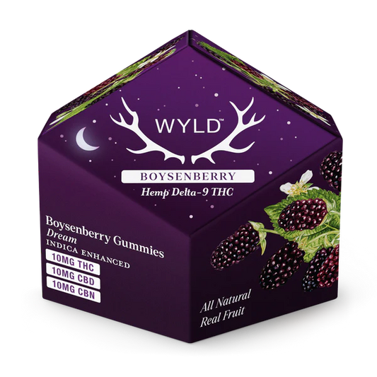 Wyld Hemp THC + CBN + CBD Indica Boysenberry Gummies