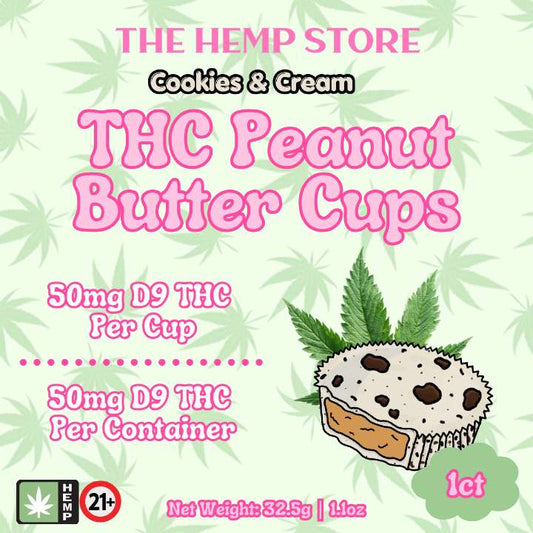 The Hemp Store 50mg Delta 9 THC Cookies & Cream Peanut Butter Cup