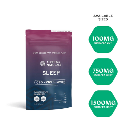 Alchemy Naturals Sleep Gummies CBD + CBN + Passion Flower