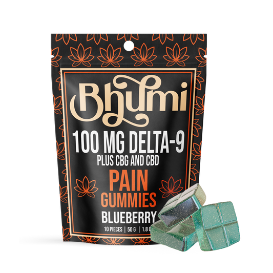 Bhumi D9 THC + CBG Blueberry Pain Gummies