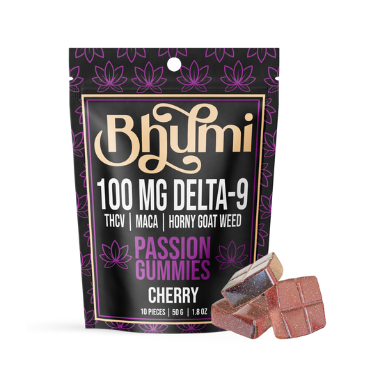 Bhumi Delta 9 THC + THCv Cherry Passion Gummies