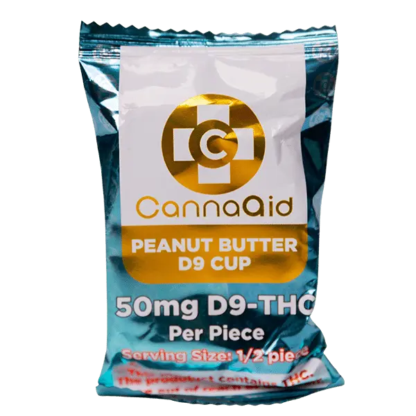 CannaAid 50mg Delta 9 THC Peanut Butter Cups