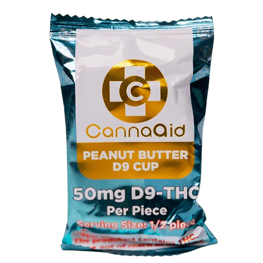 CannaAid 50mg Delta 9 THC Peanut Butter Cups