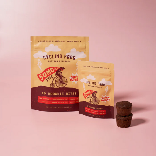 Cycling Frog 50mg Delta 9 THC 100mg CBD Brownie Bites