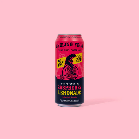 Cycling Frog 50mg THC + 50mg CBD Raspberry Lemonade
