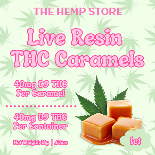 The Hemp Store 40mg Live Resin Delta 9 THC Caramels