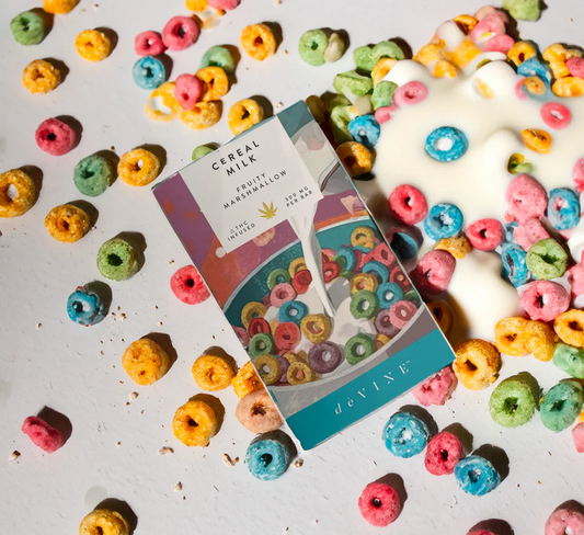 deVINE Cereal Milk THC + CBD White Chocolate Bar