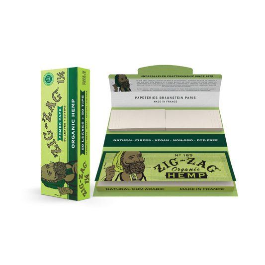 Zig-Zag Combo Pack Organic Papers + Tips 1 1/4 50ct