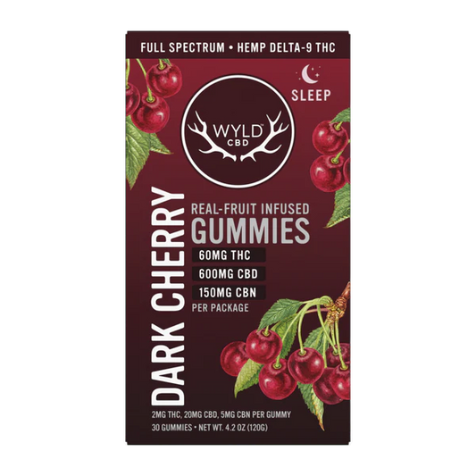 Wyld Hemp Low Dose Dark Cherry Rest Gummies