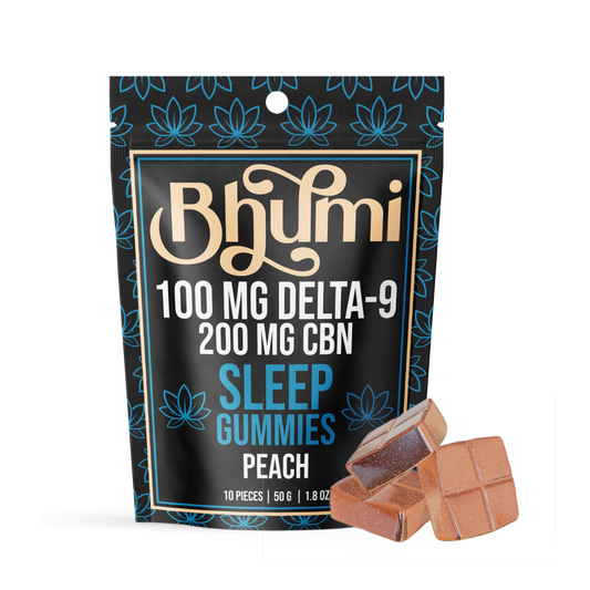 Bhumi D9 THC + CBN Peach Sleep Gummies