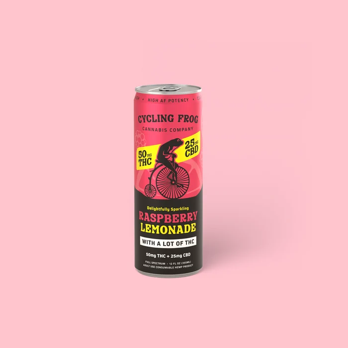 Cycling Frog 50mg THC + 25mg CBD Raspberry Lemonade