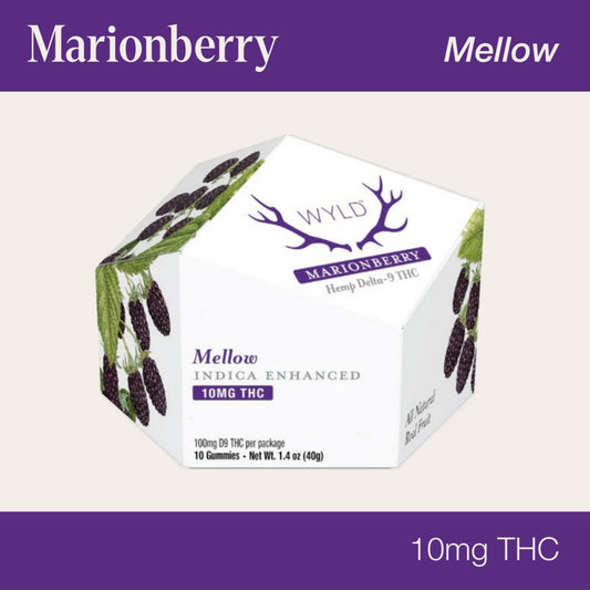 Wyld 10mg Delta 9 THC Indica Marionberry Gummies