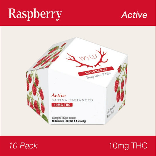 Wyld Hemp Delta 9 THC Sativa Raspberry Gummies