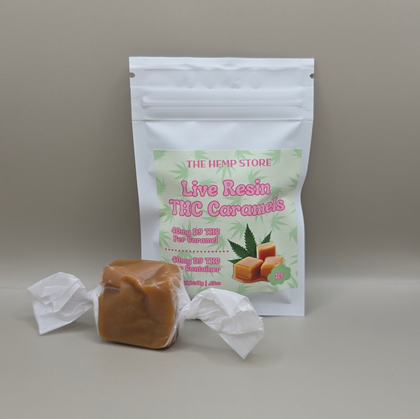 The Hemp Store 40mg Live Resin Delta 9 THC Caramels