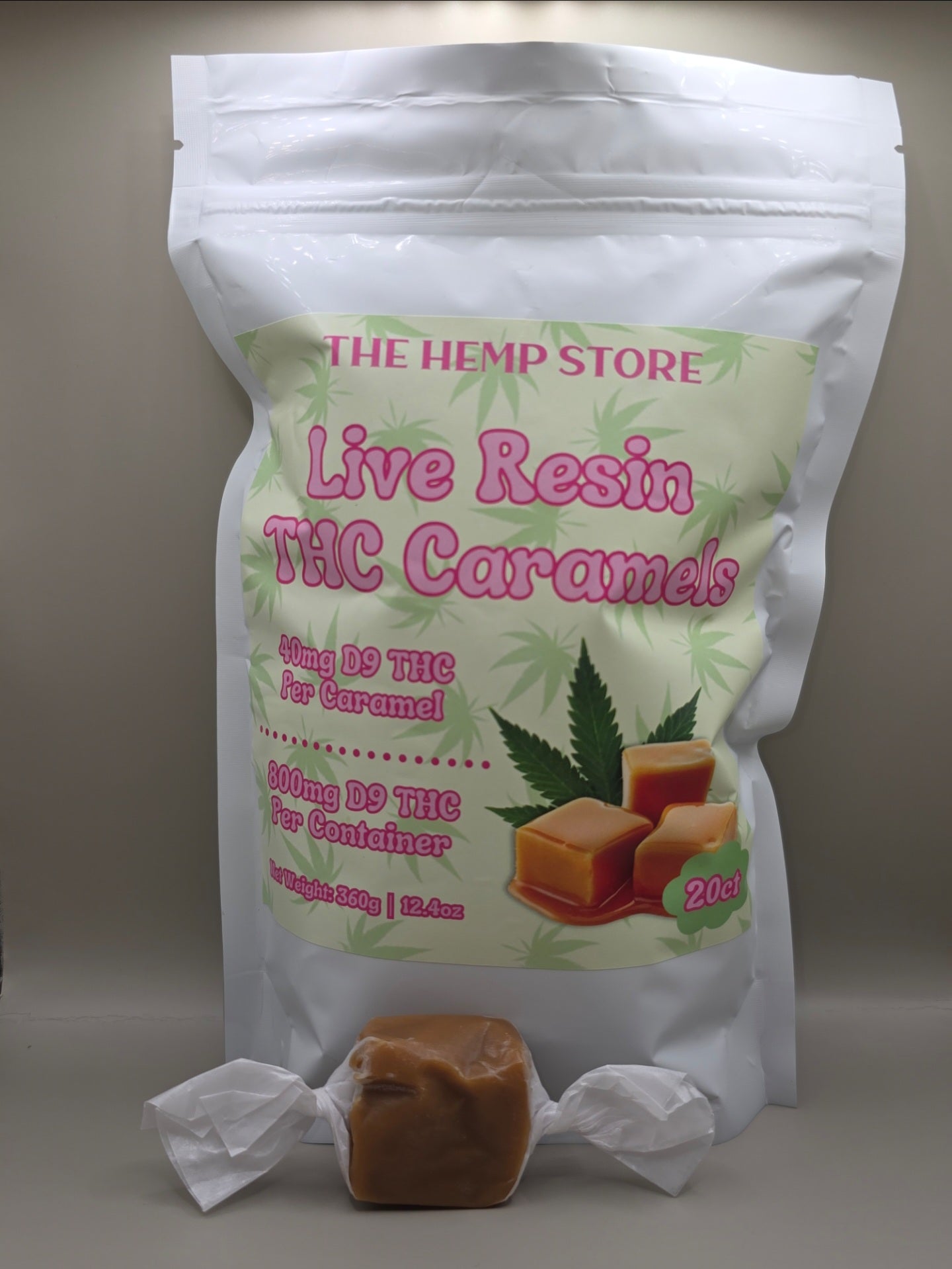 The Hemp Store 40mg Live Resin Delta 9 THC Caramels