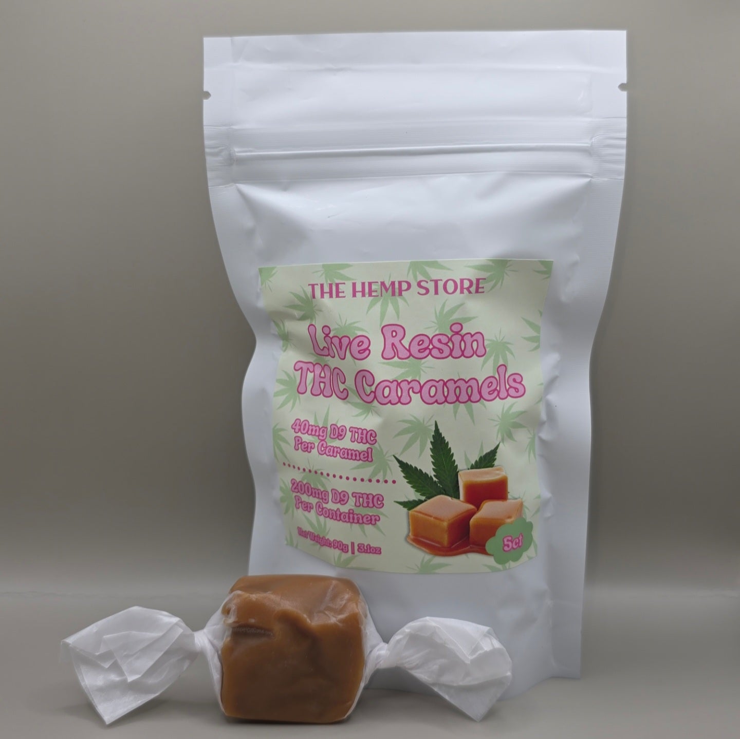 The Hemp Store 40mg Live Resin Delta 9 THC Caramels