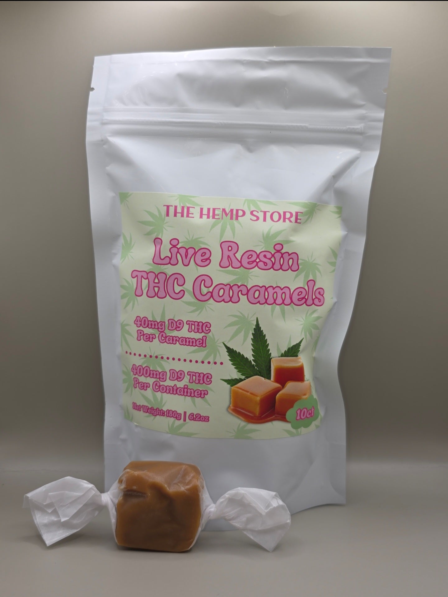 The Hemp Store 40mg Live Resin Delta 9 THC Caramels
