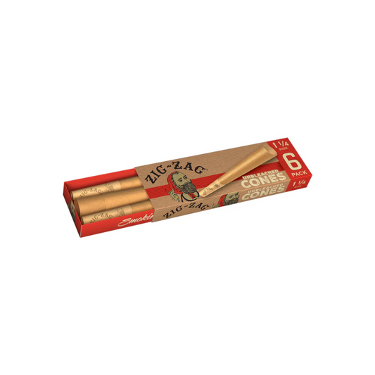 Zig-Zag Unbleached Cones 1 1/4 6pk